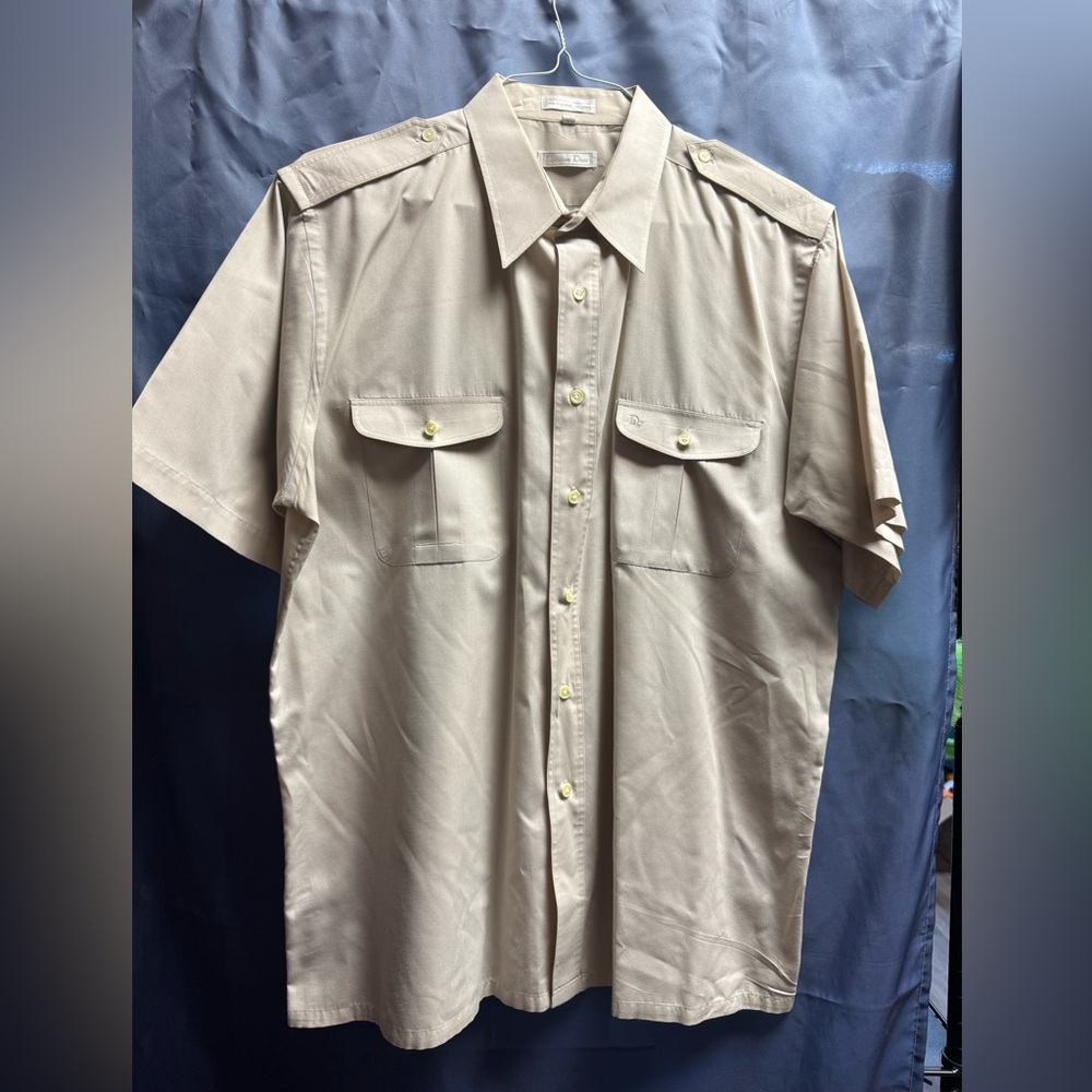 Christian Dior Classic Beige Button-Up Shirt